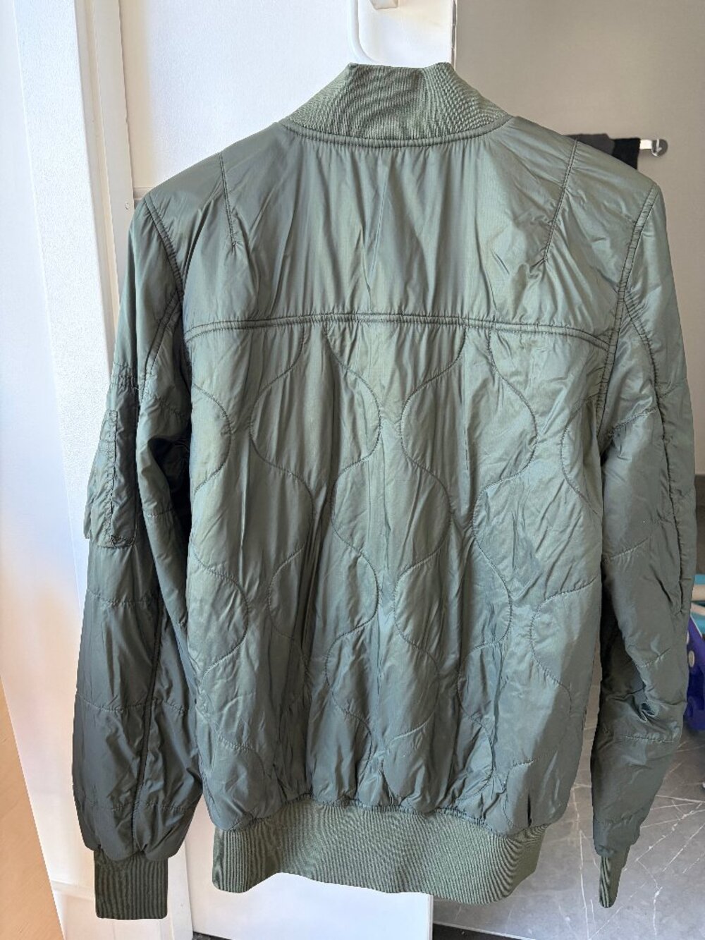 Alpha Industries L-2B Quilted Flight Jacket Sage Green Women's S